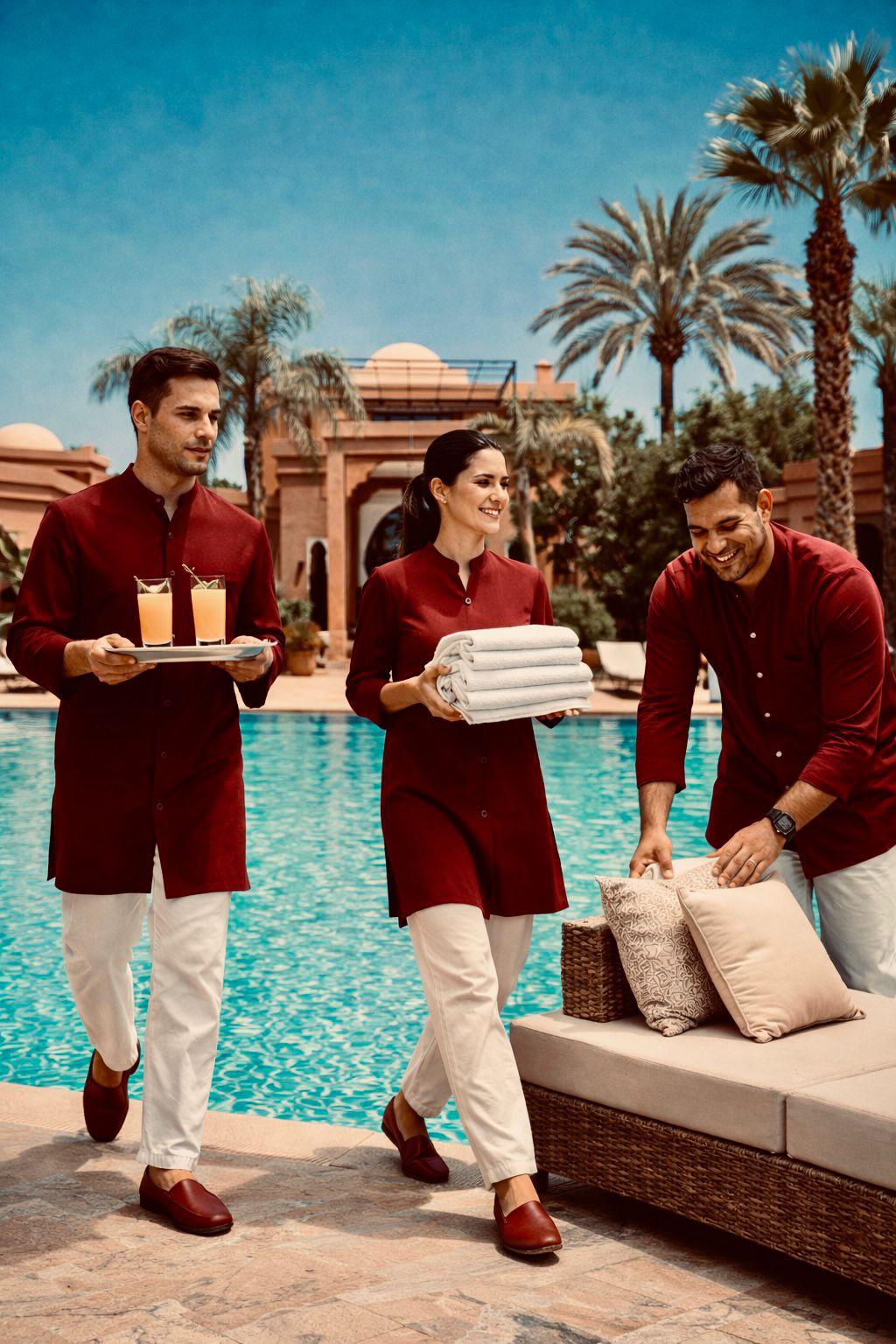 Poolside service — dedicated staff & concierge